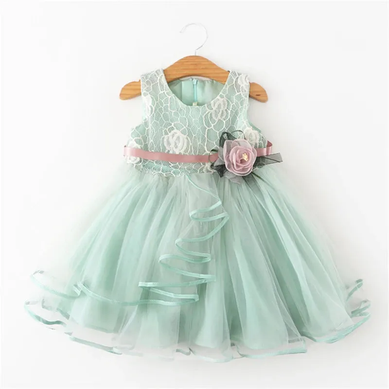2023 Long Sleeve Dress For Girl Polka Dot Bow Kid Clothes 2 3 4 5 6 Year Baby Tutu Birthday Outfit Party Wear Summer Dress Cloth