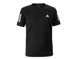 Adidas Boys 3 Stripe Tee (Black)