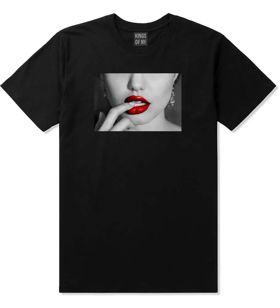 Angelina Red Lips Sexy Boys Kids T-Shirt