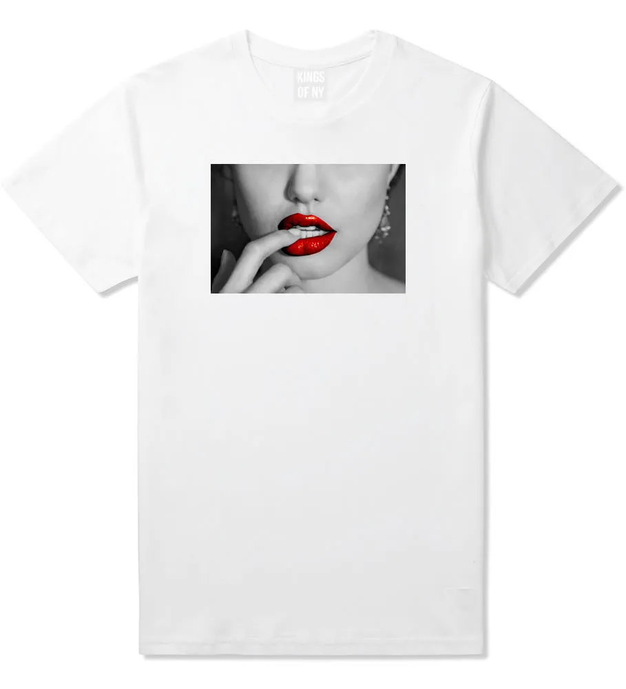 Angelina Red Lips Sexy Boys Kids T-Shirt