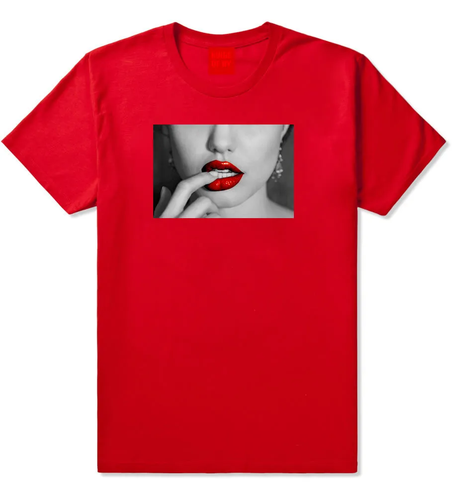Angelina Red Lips Sexy Boys Kids T-Shirt