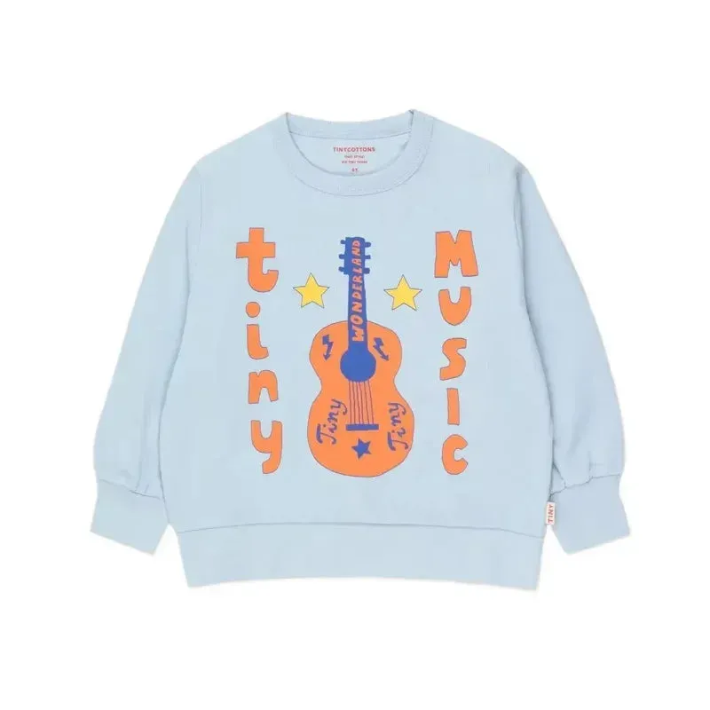 Autumn Fashion Boys Sweatshirt 2024 New Cartoon Violin Children's Hoodie Pants Set Baby Girl Pullover Top Children's Clothing