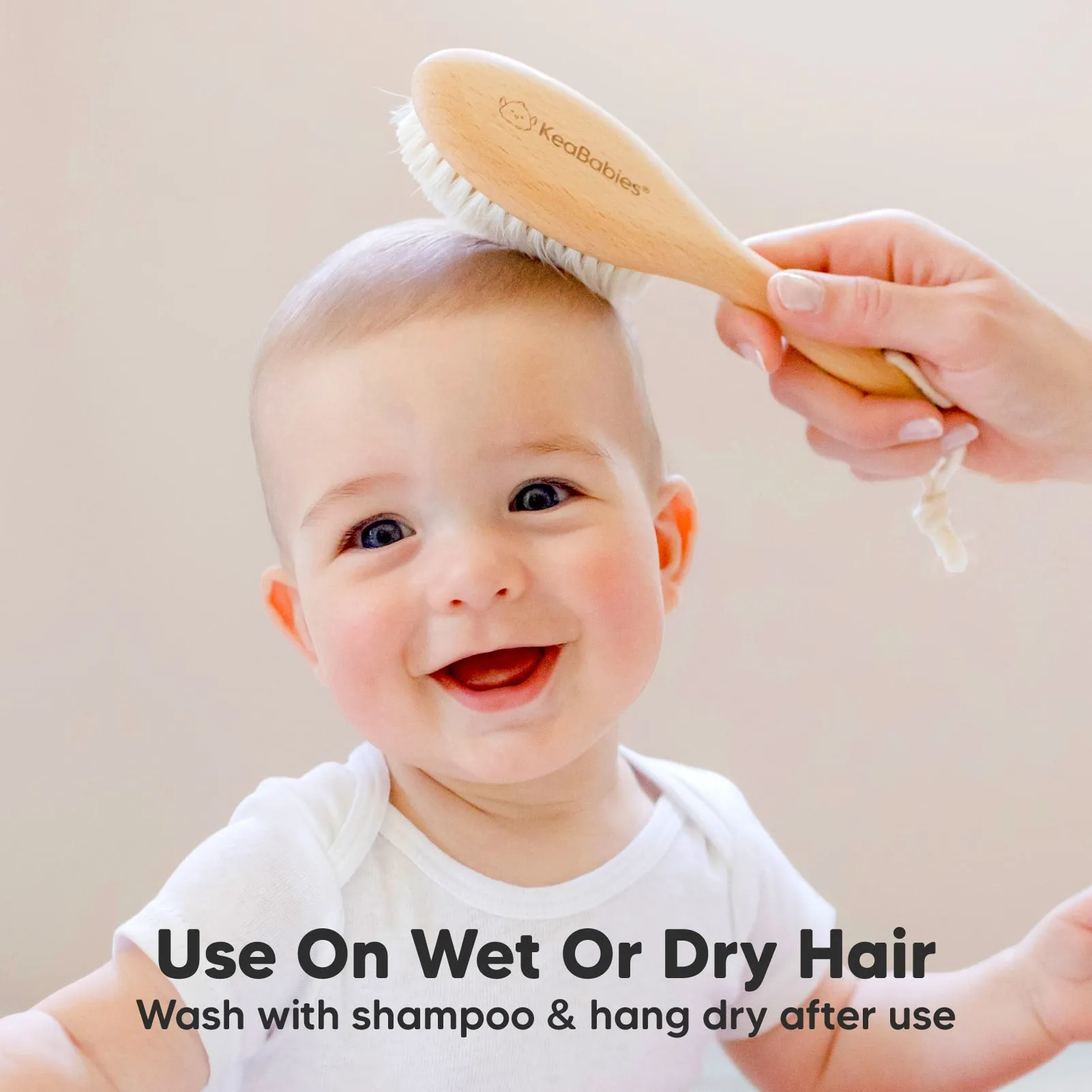 Baby Hair Brush (Golden Oak, Oval)