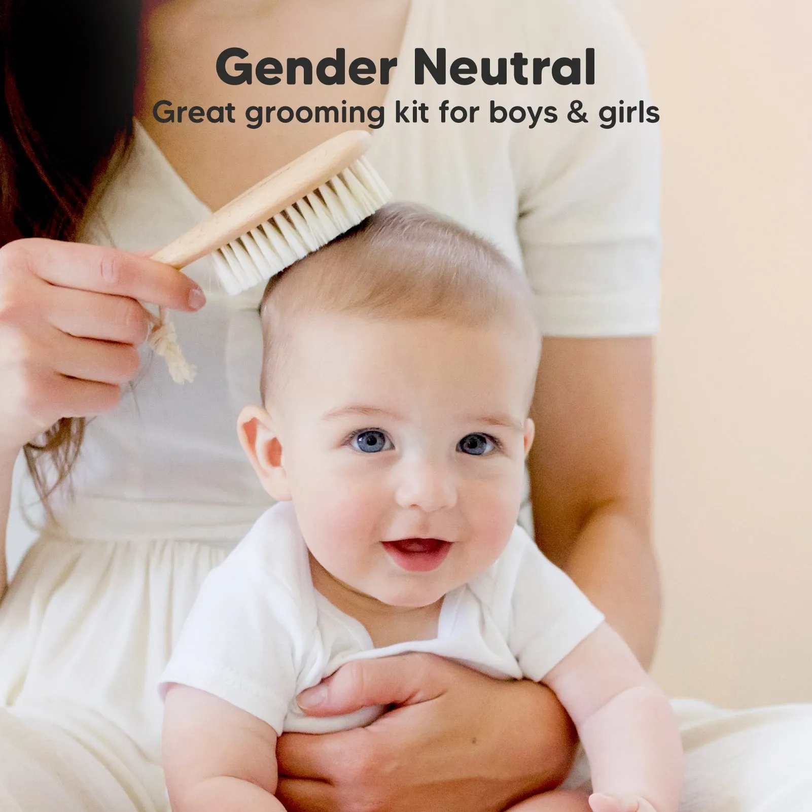 Baby Hair Brush (Golden Oak, Oval)