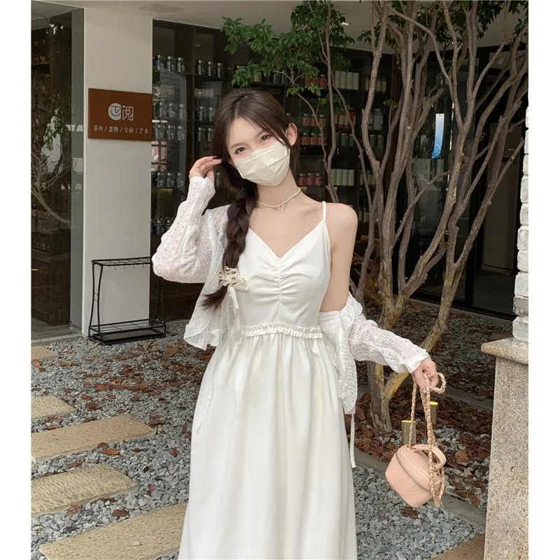 Ballet Slimming Long Style High-Waisted Dress