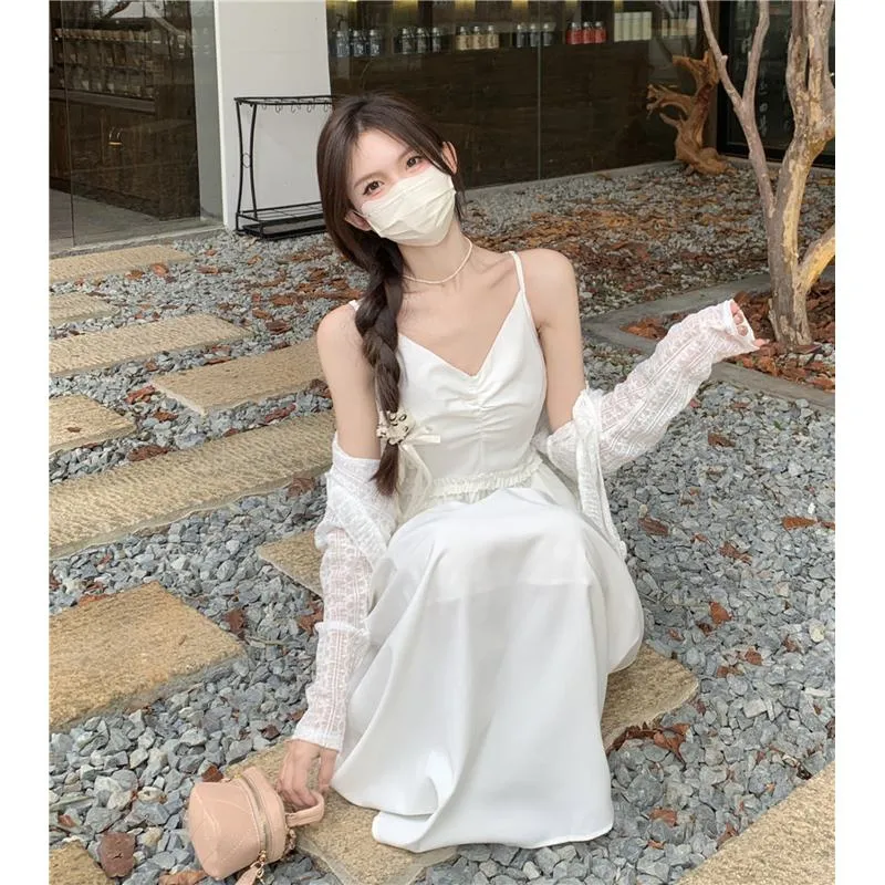 Ballet Slimming Long Style High-Waisted Dress