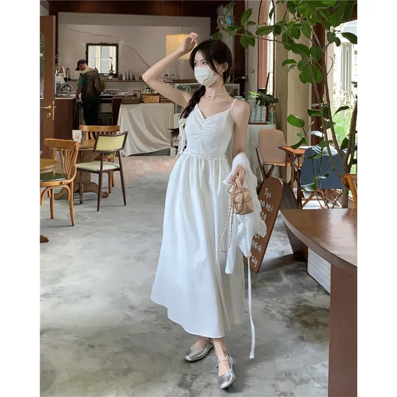 Ballet Slimming Long Style High-Waisted Dress
