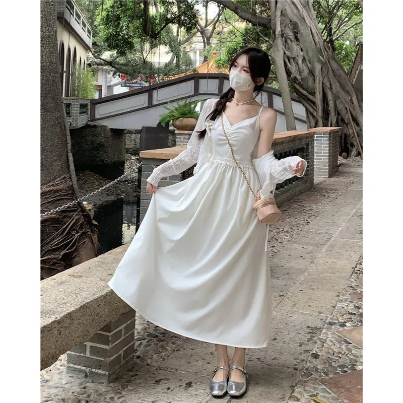 Ballet Slimming Long Style High-Waisted Dress