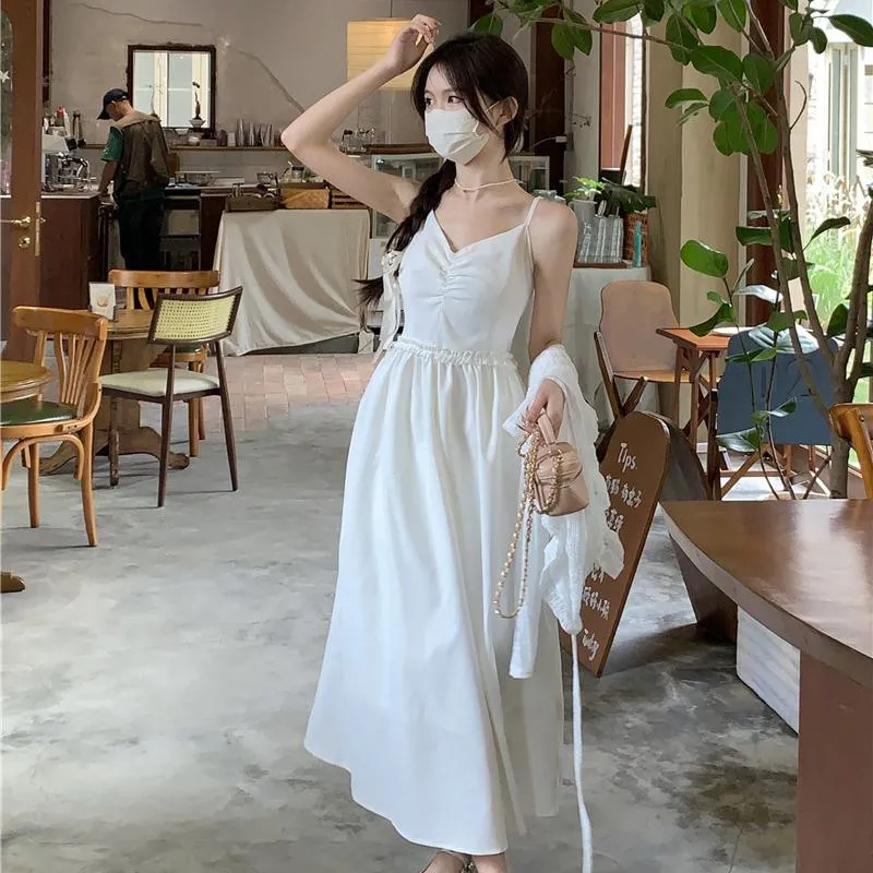 Ballet Slimming Long Style High-Waisted Dress