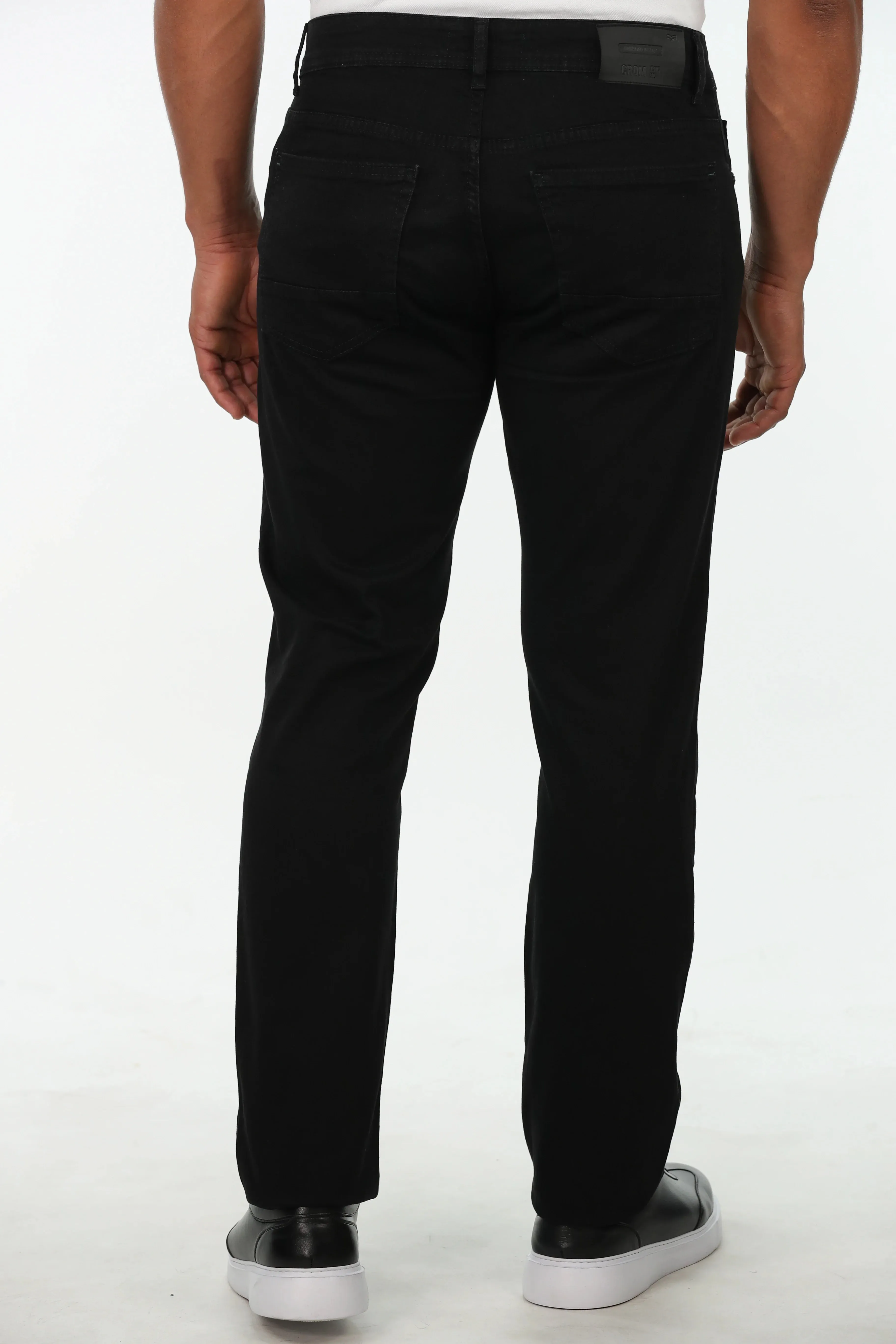 Black Slim Straight Jeans