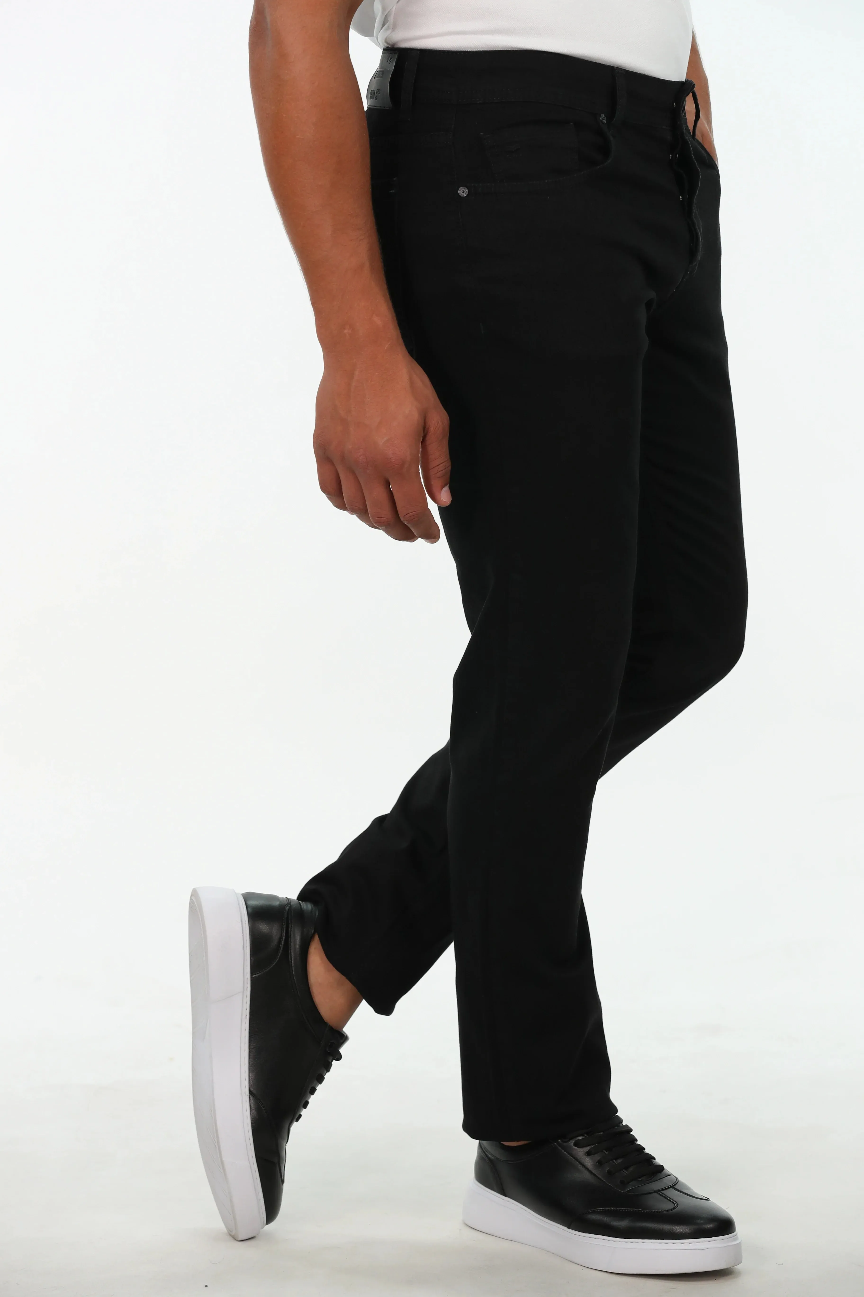 Black Slim Straight Jeans