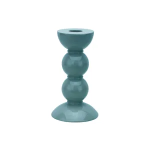 Chambray Blue Medium 14cm BOBBIN CANDLESTICK