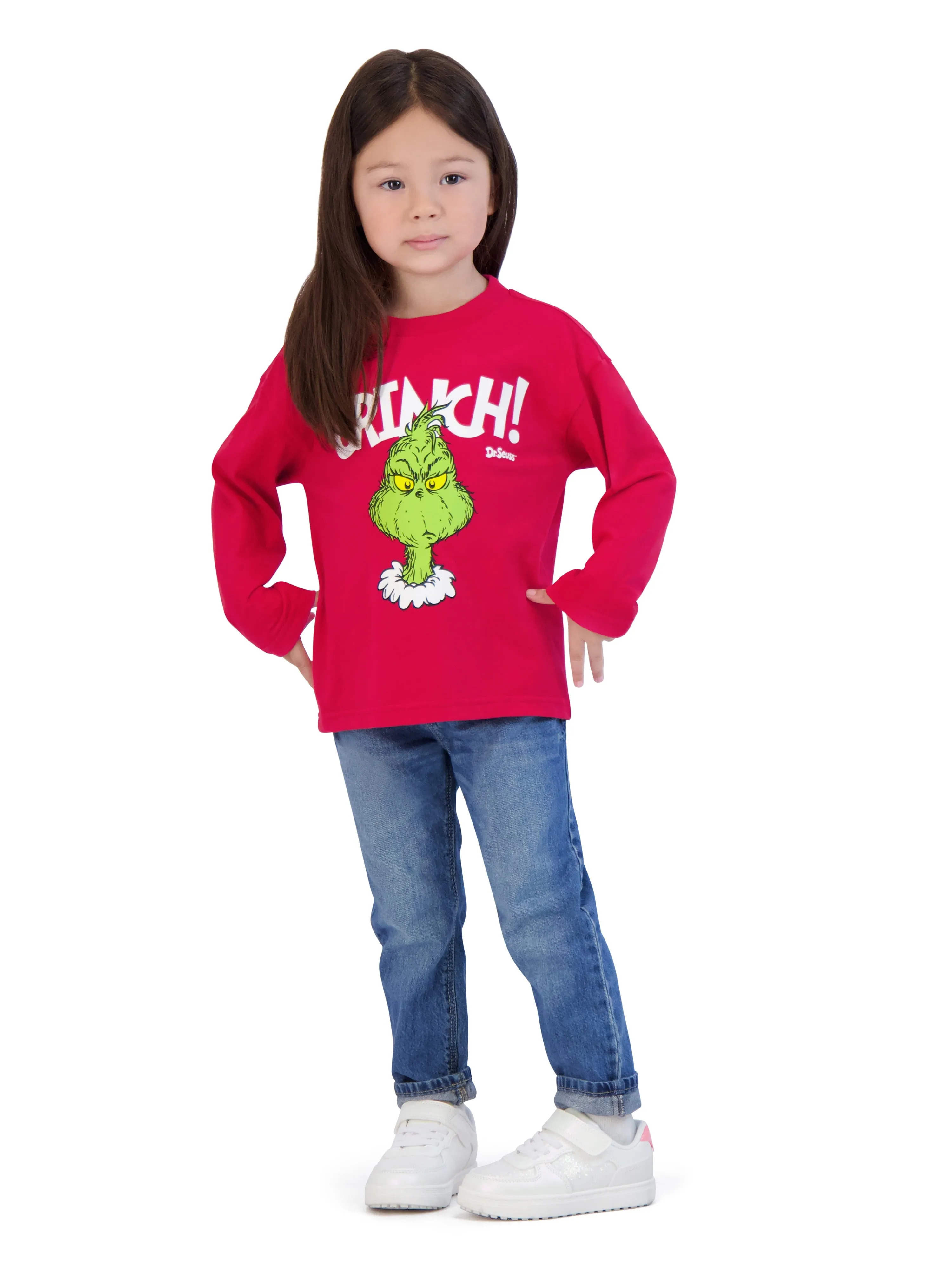 Dr. Seuss' The Grinch Christmas Toddler Unisex Long Sleeve T-Shirt, Sizes 2T-5T