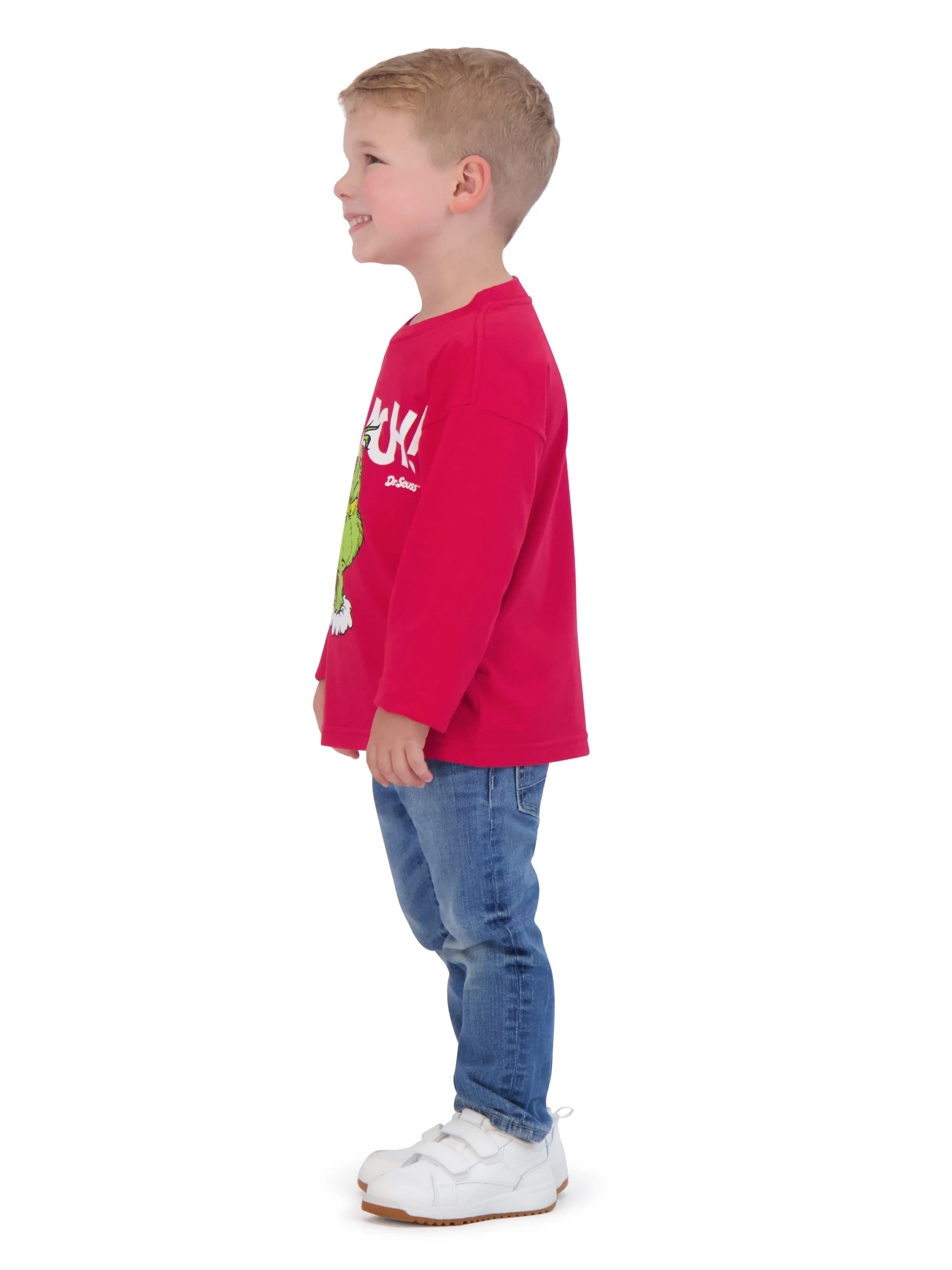 Dr. Seuss' The Grinch Christmas Toddler Unisex Long Sleeve T-Shirt, Sizes 2T-5T