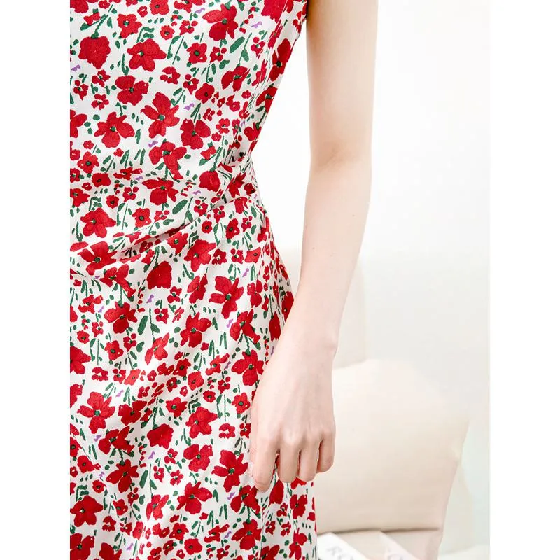 Flowers Plant Versatile Pastoral Cami Dress