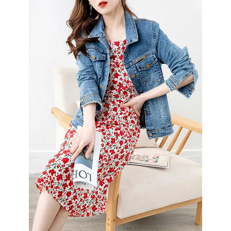 Flowers Plant Versatile Pastoral Cami Dress
