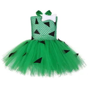 Funny Pebbles Flintstones Bone Tutu Dress for Baby Girls