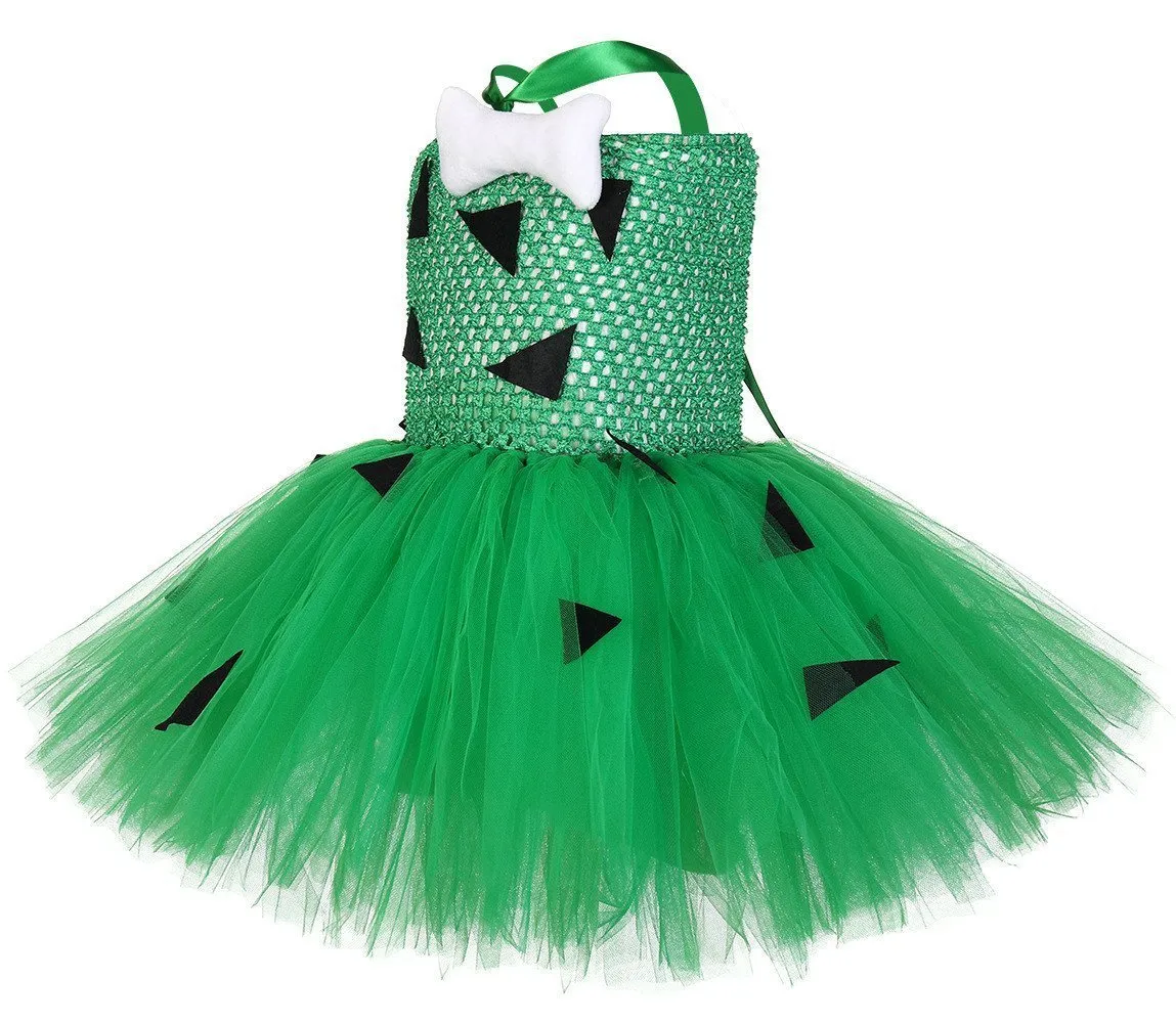 Funny Pebbles Flintstones Bone Tutu Dress for Baby Girls