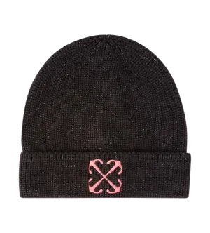 Glittery Arrow Beanie Black