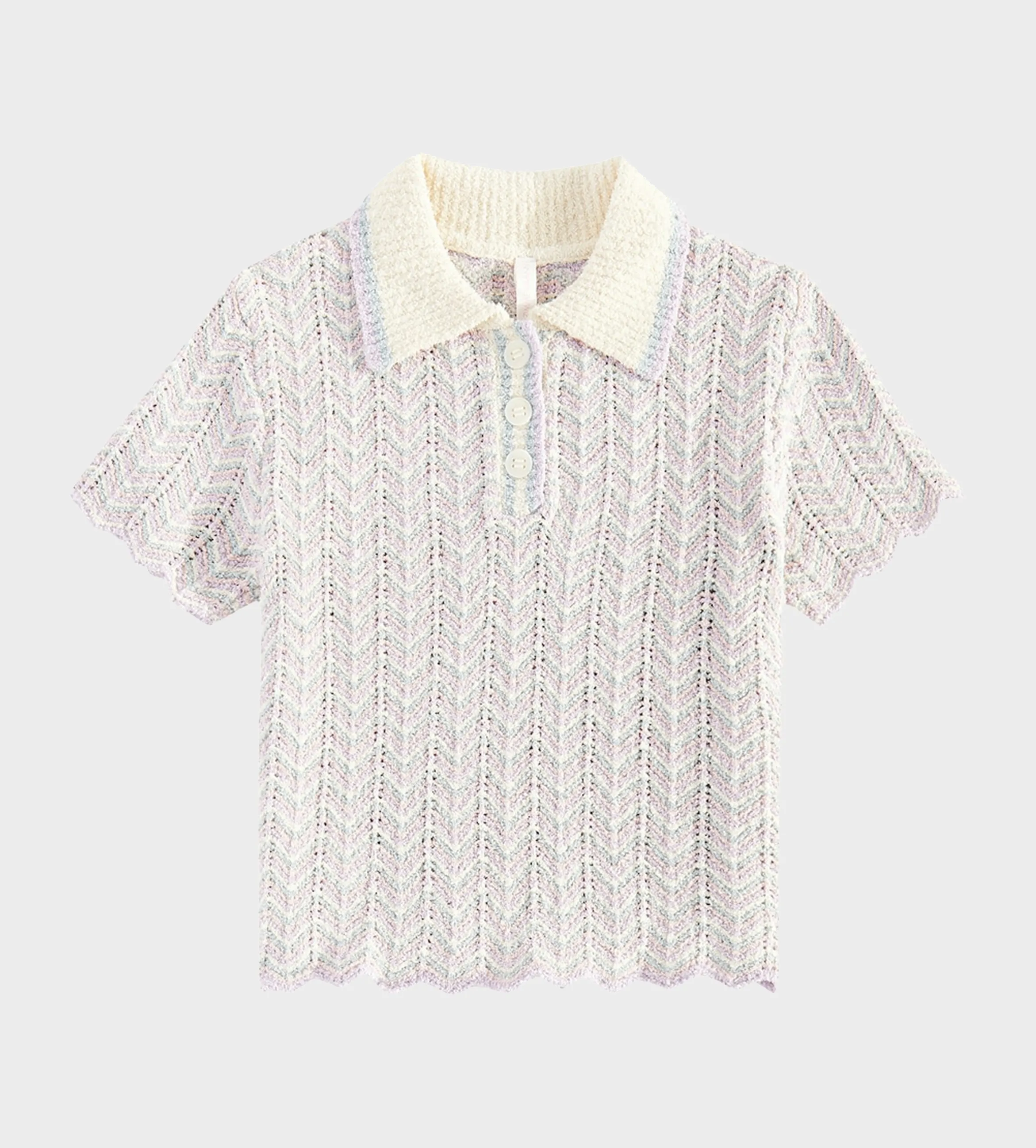 Halliday Textured Knit Polo Multicolor