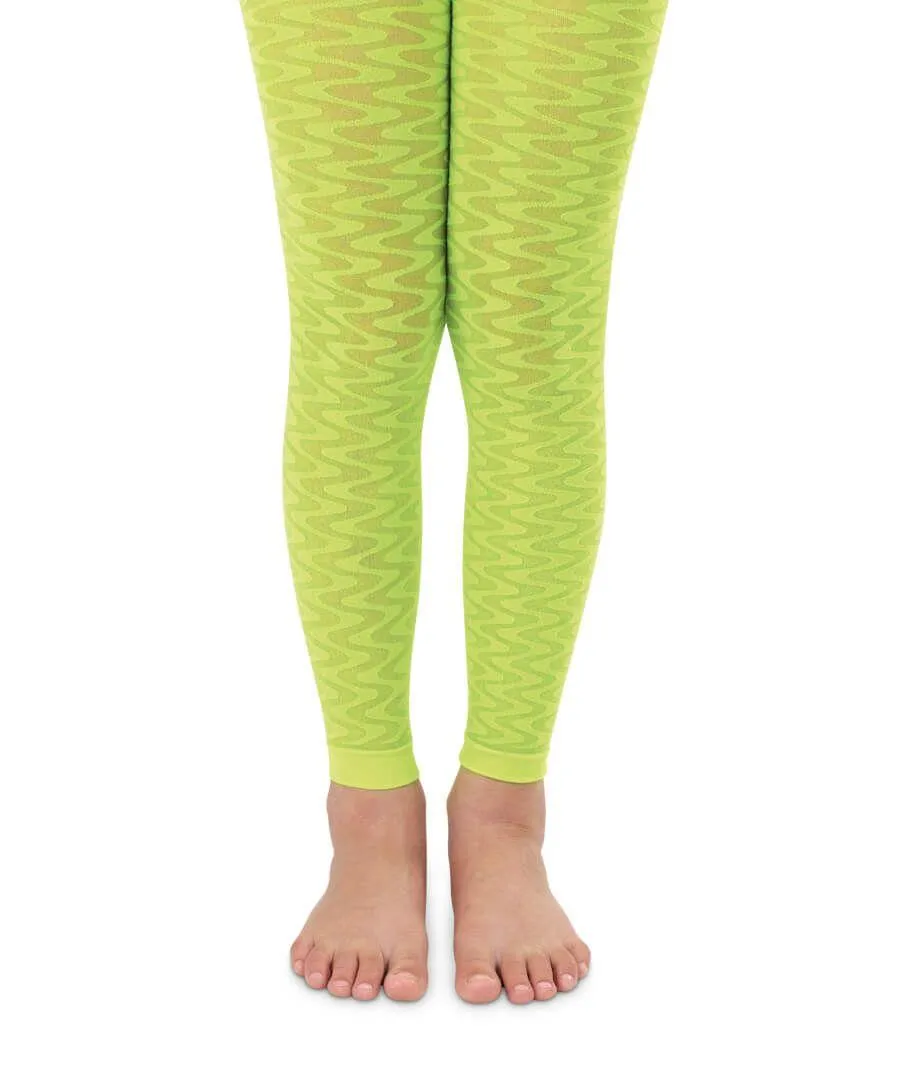 Jefferies Neon Wave Footless Tights
