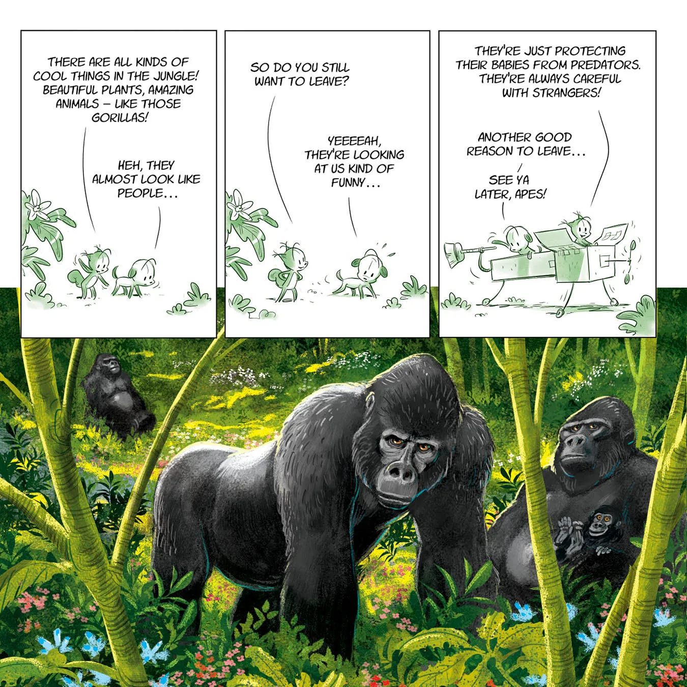 LITTLE TAILS IN THE JUNGLE, by Brrémaud & Bertolucci