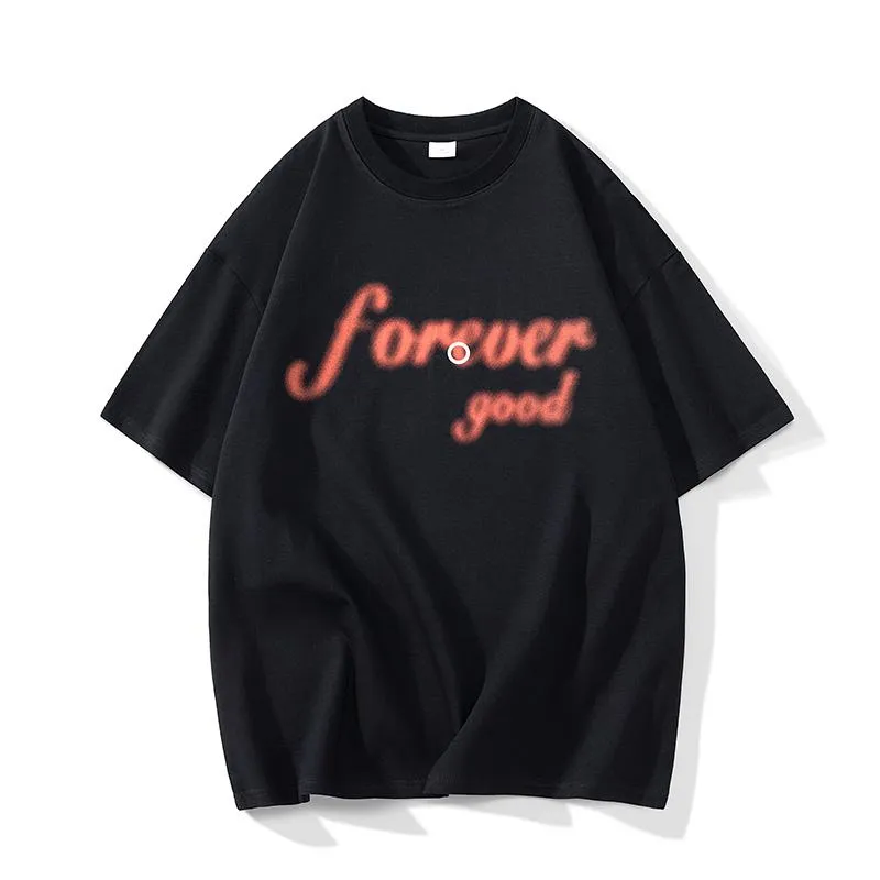Loose Fit Drop Shoulder Pure Cotton Versatile Short Sleeve Tee