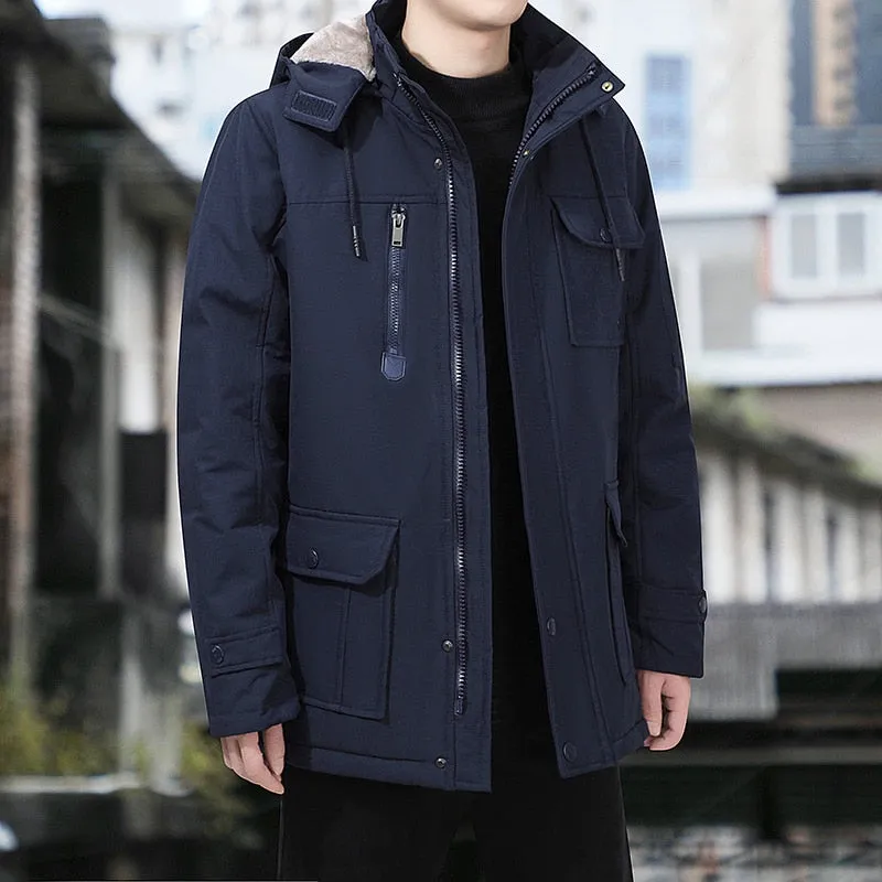 Men Winter Jacket Thicken Fleece Jackets Men's