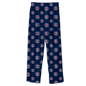 Minnesota Twins Kids Fleece Team Logo Print Pajama Pants