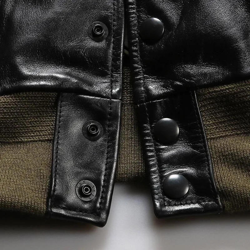 Motorcycle Leather Retro Varsity Jacket