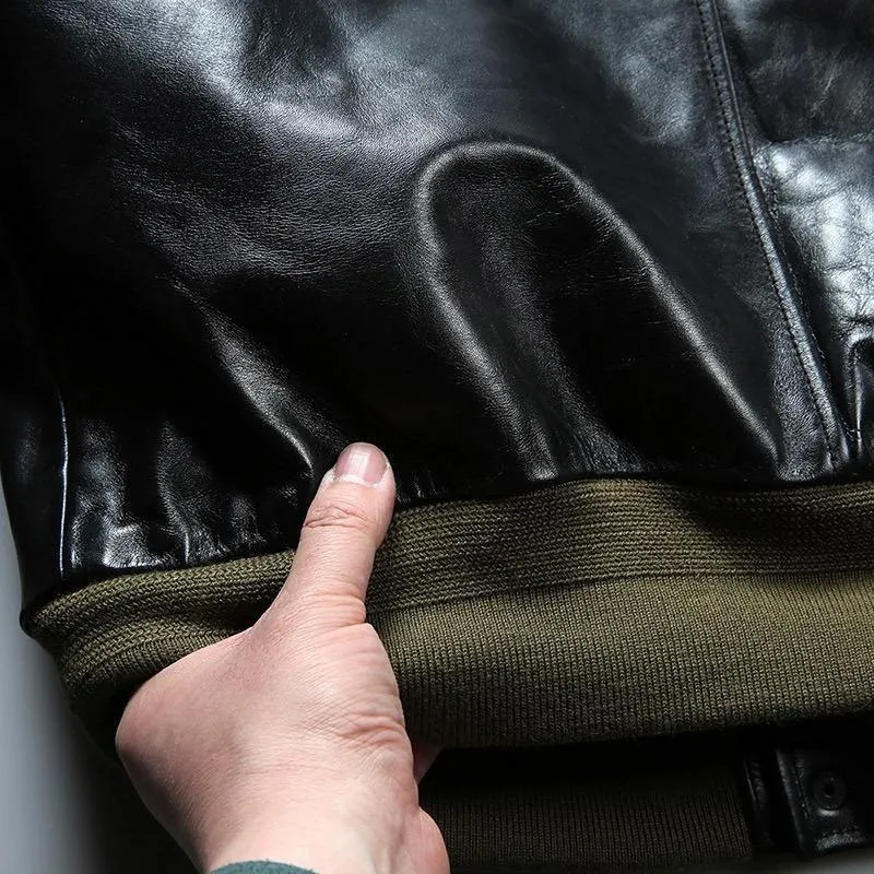 Motorcycle Leather Retro Varsity Jacket