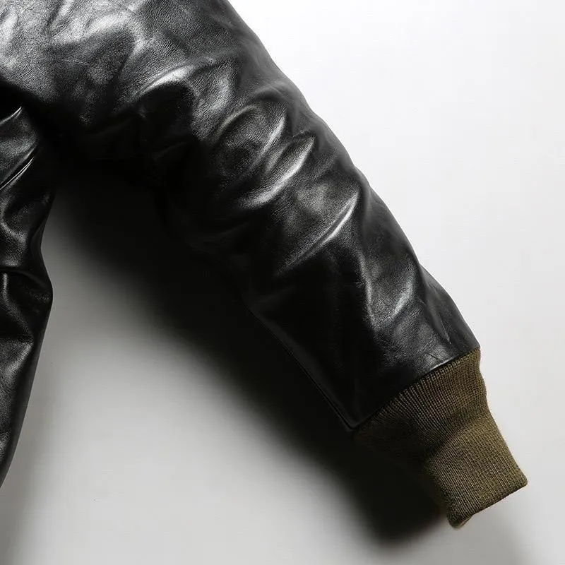 Motorcycle Leather Retro Varsity Jacket