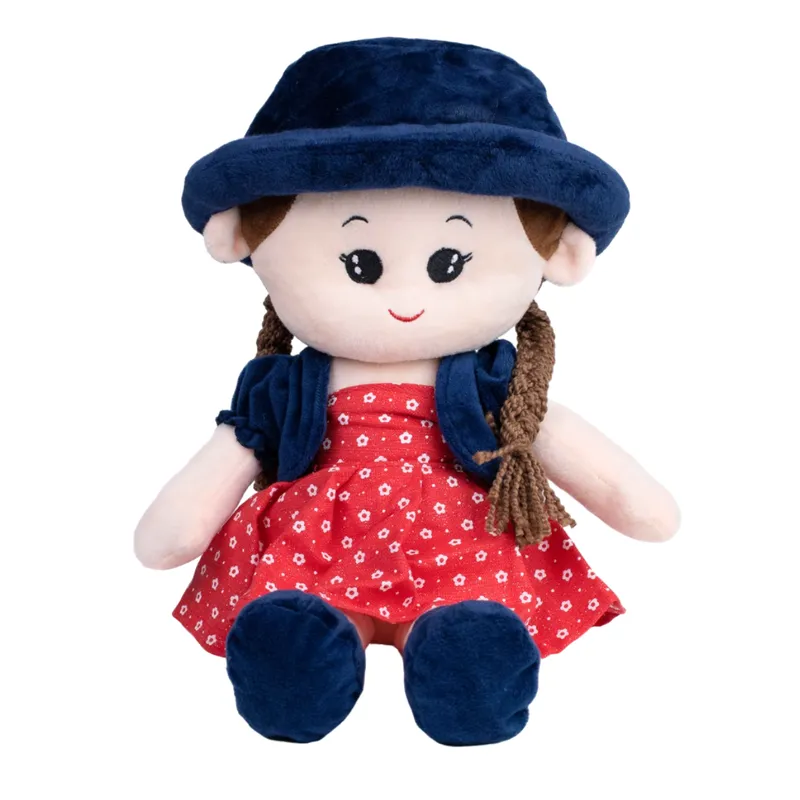 My First Cuddle Time Buddy Baby Doll Soft Toy for Kids Washable Sensory Fabric Plush Toy for Cuddling and Playtime (Blue) | Height 45 CM