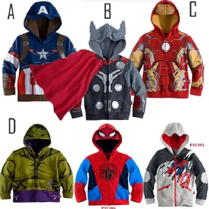 New year STAR WARS Avengers Iron Man boys Coat Hoodies Long Sleeve Boy's jacket Sweatshirt Kids Outerwear