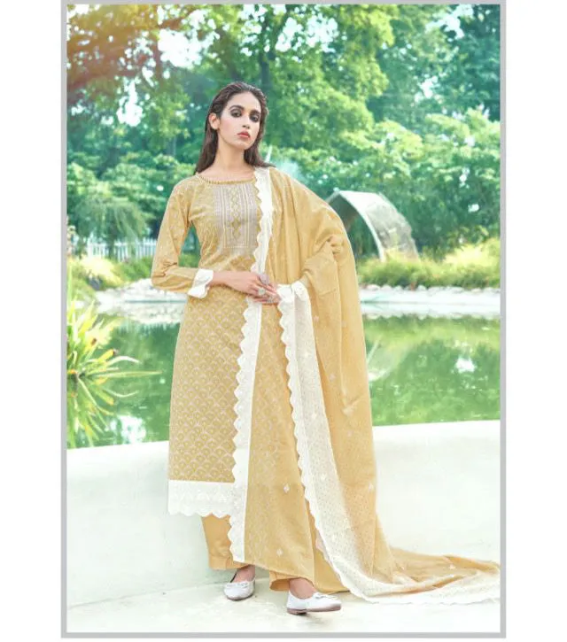 Pure Cotton Printed Unstitched Suit Set