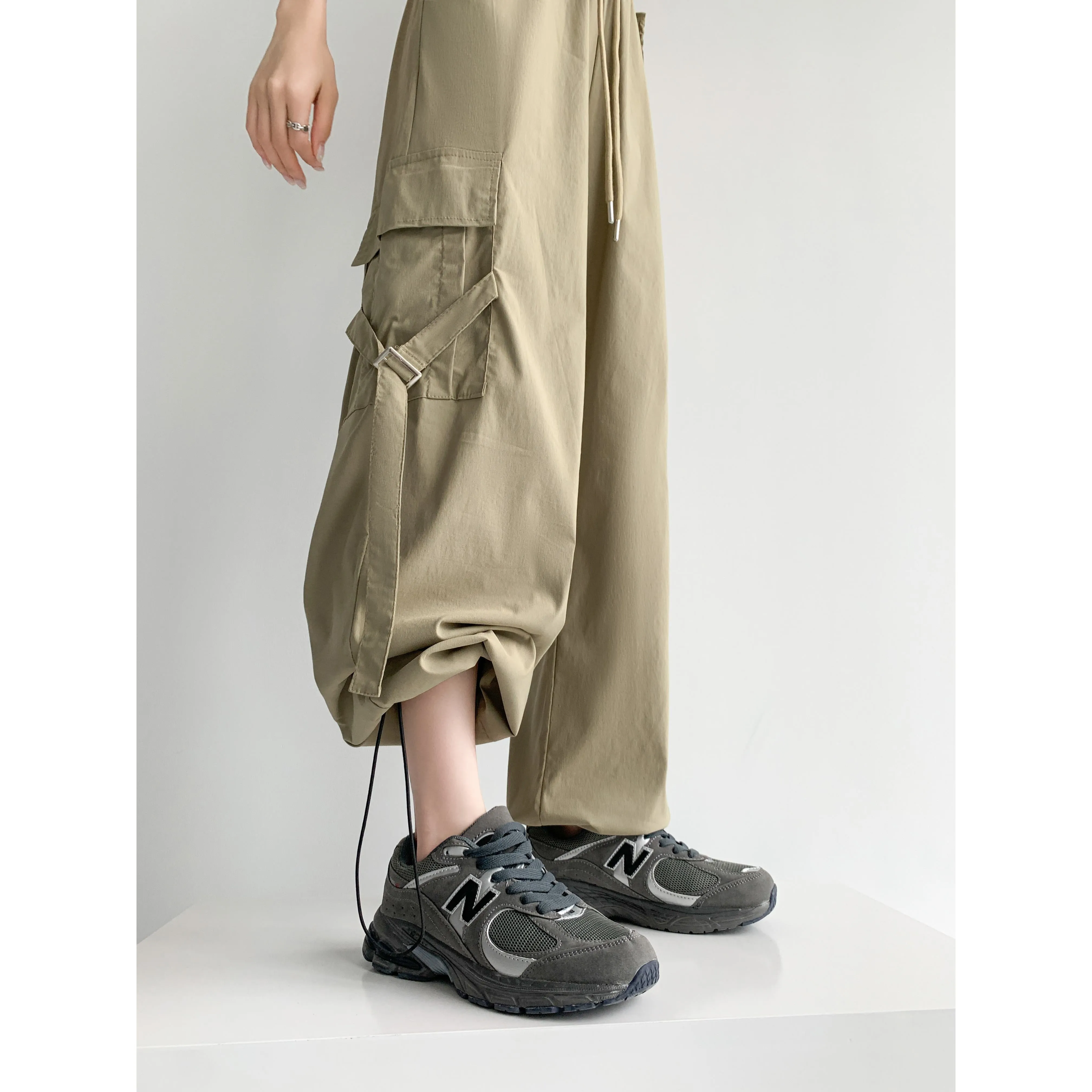 Quick-Drying Thin High-Waisted Versatile Street Style Cargo Pants
