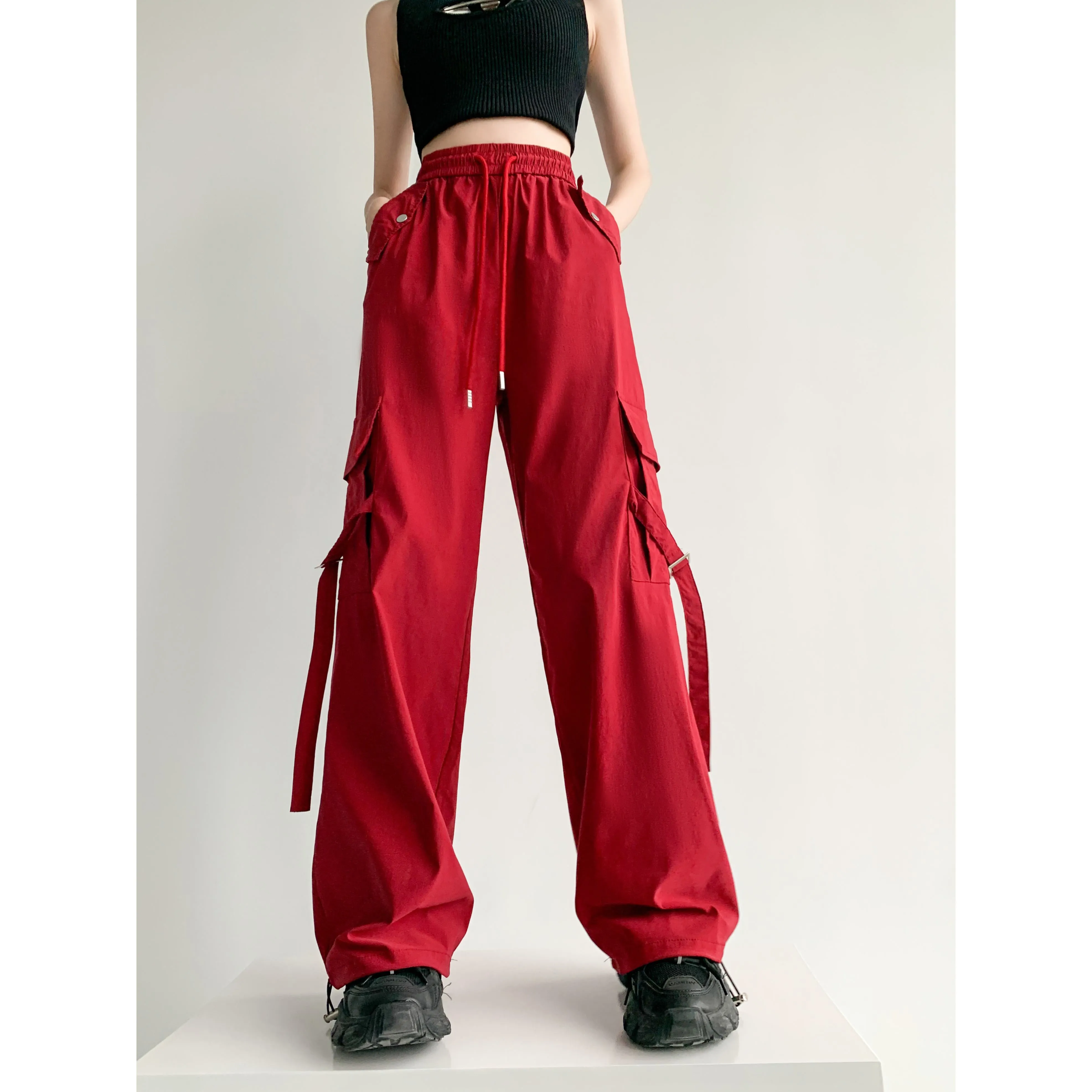 Quick-Drying Thin High-Waisted Versatile Street Style Cargo Pants
