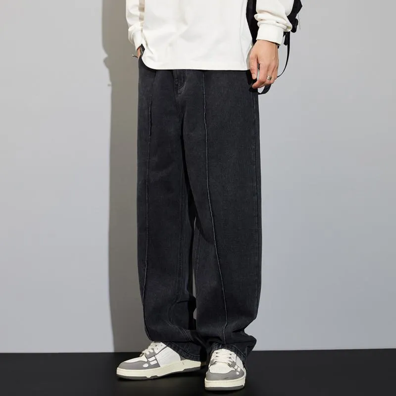 Retro Casual Straight Pants Wide-Leg Loose Fit Jeans