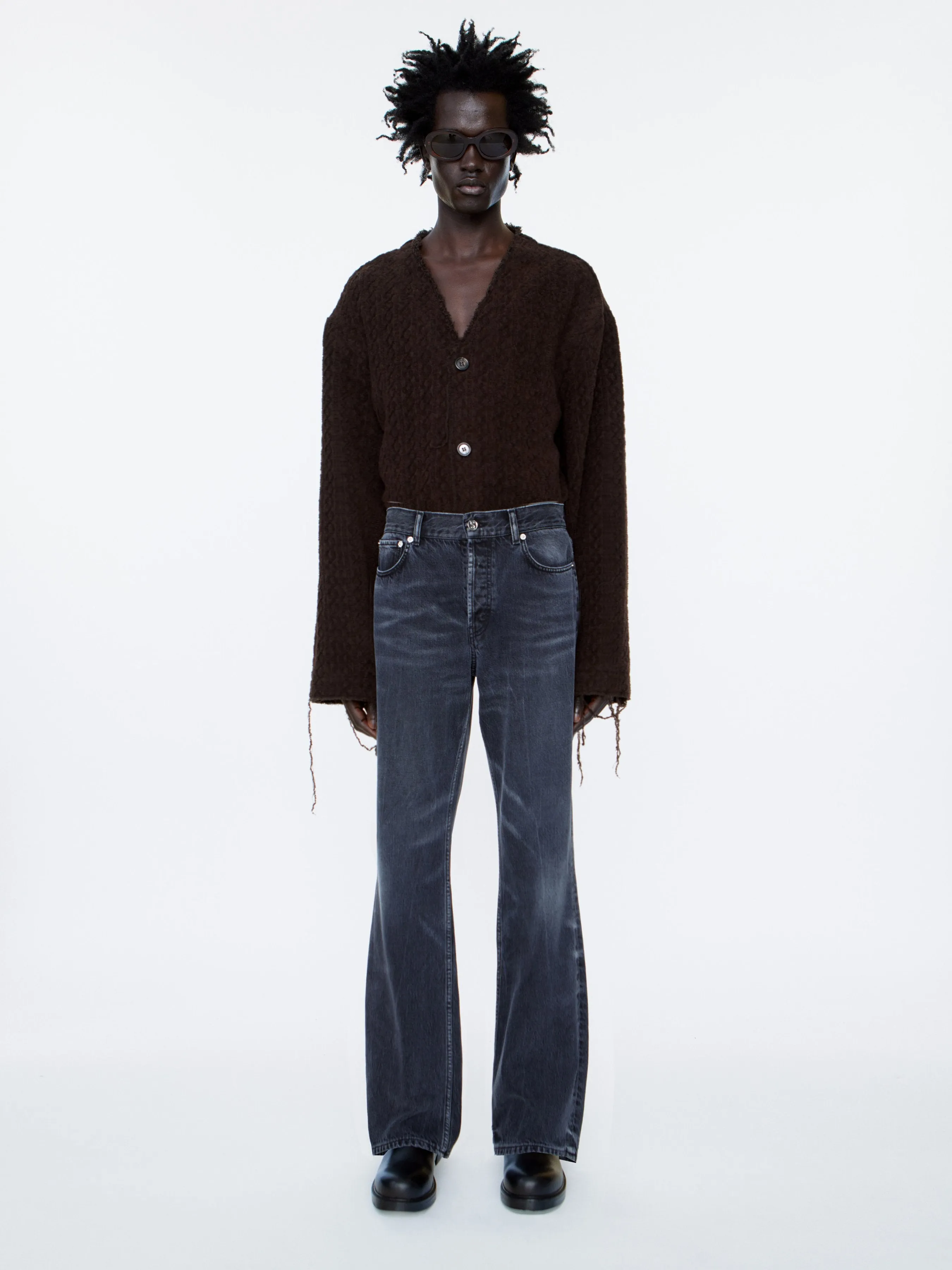 Rider Cut Jeans | Creased Black Wash