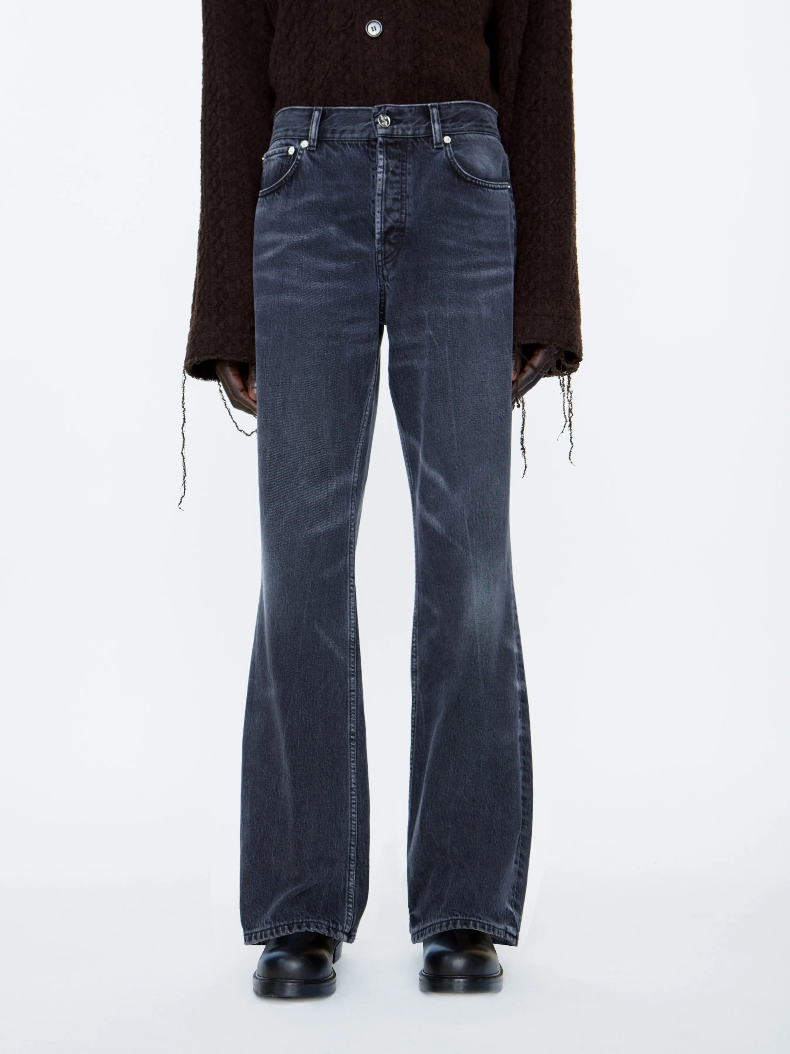 Rider Cut Jeans | Creased Black Wash