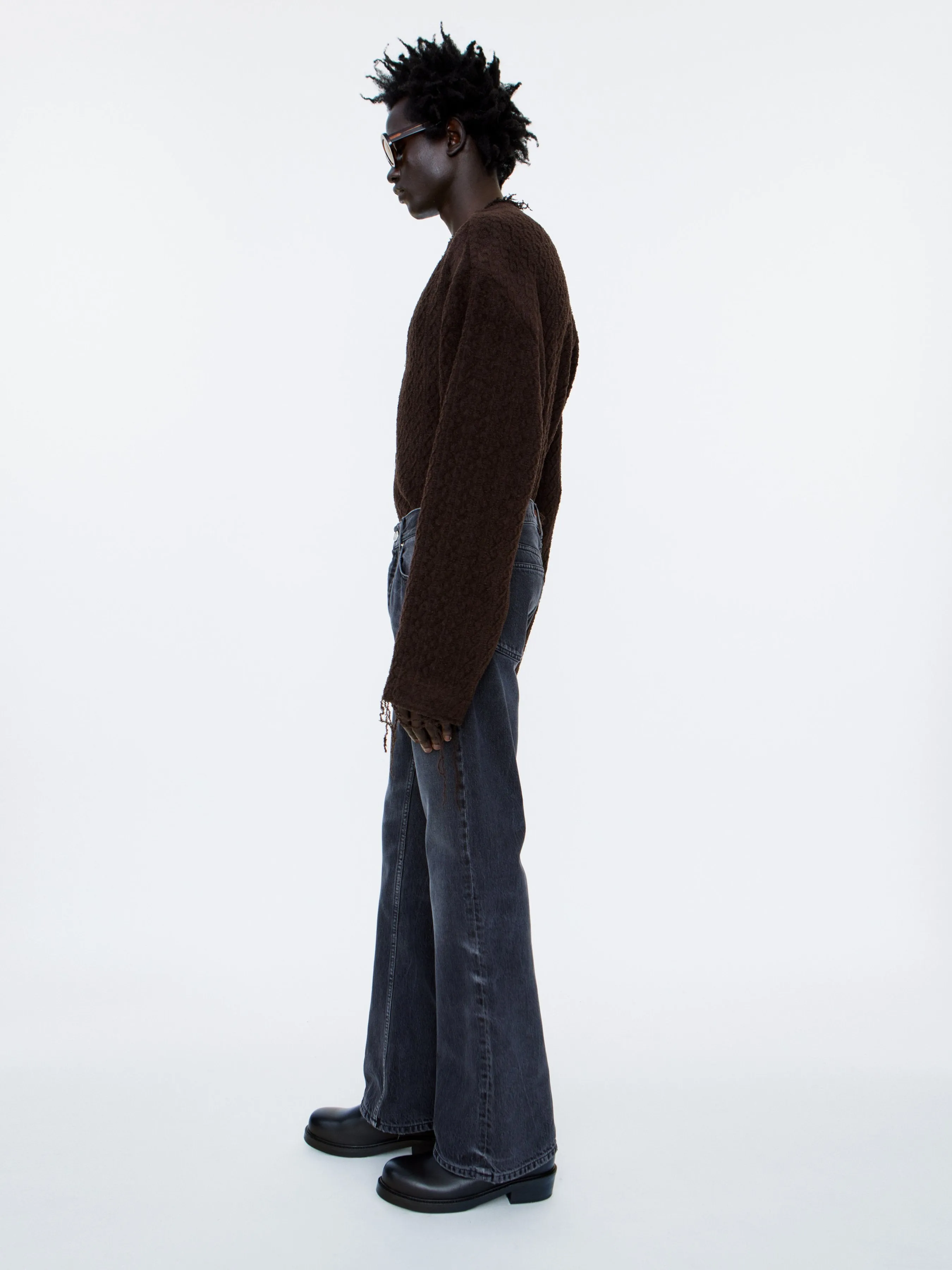 Rider Cut Jeans | Creased Black Wash