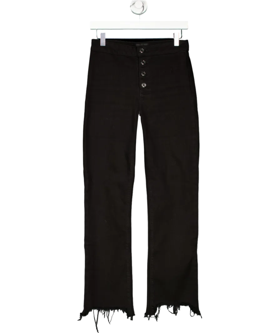RTA Black High Waisted Fray Hem Jeans W27