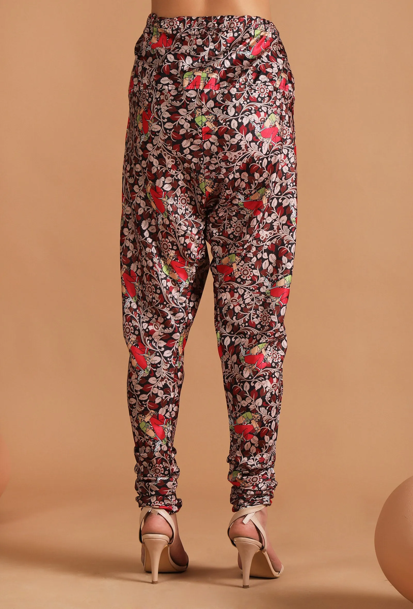 Set Of 2: Binita Allover Kalamkari Kurta With Chooridar