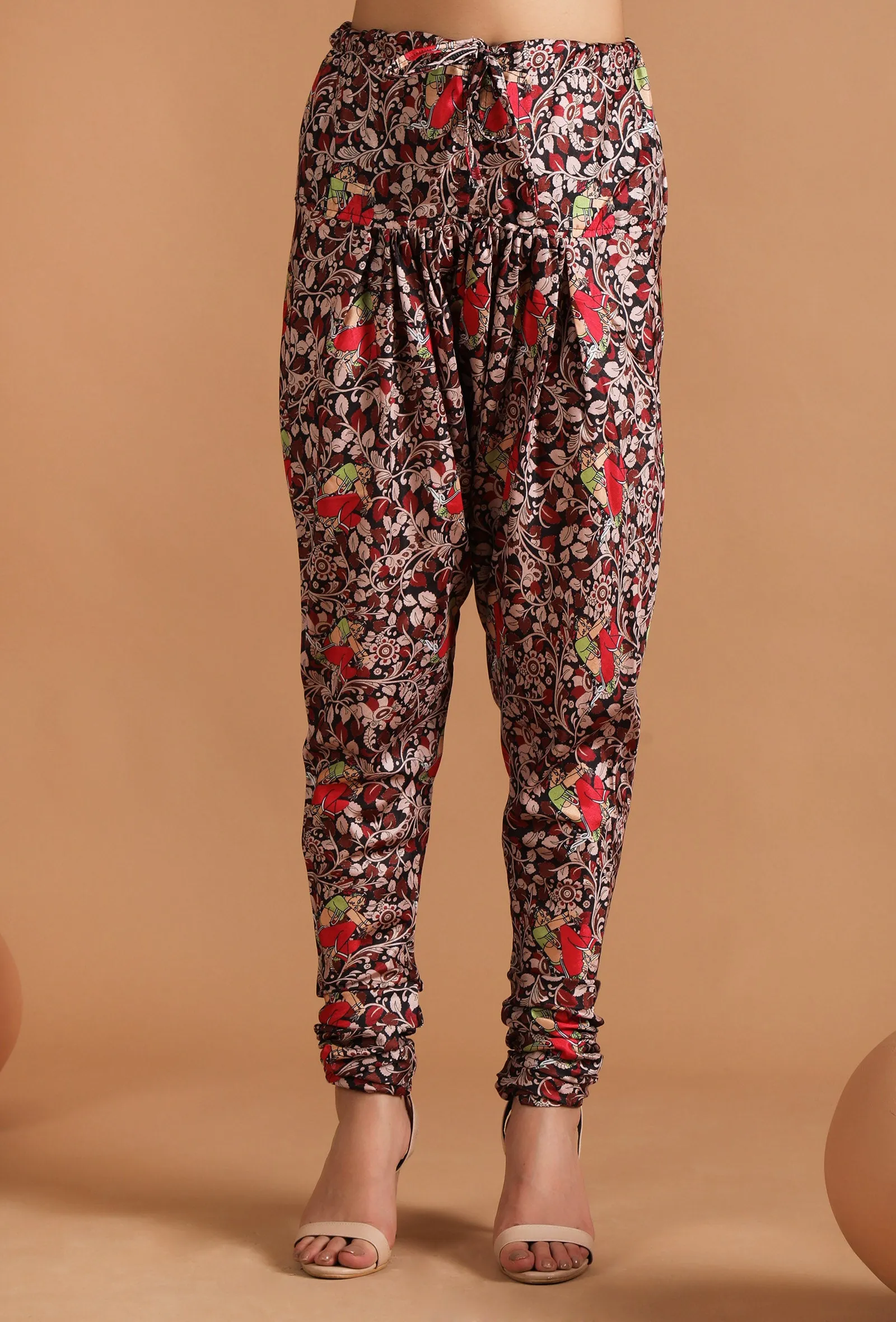 Set Of 2: Binita Allover Kalamkari Kurta With Chooridar