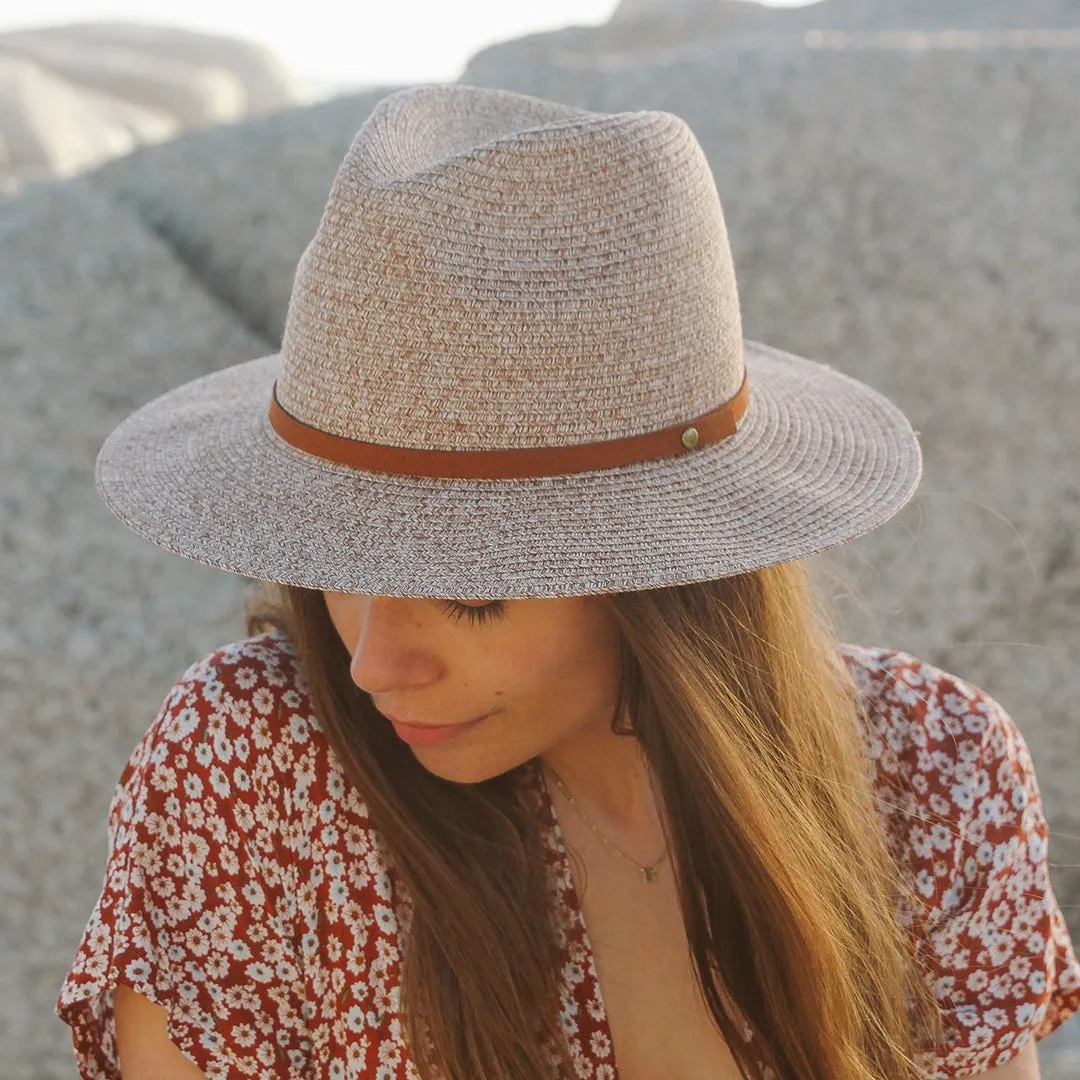 Shauna Fedora Sun Hat Mixed Camel