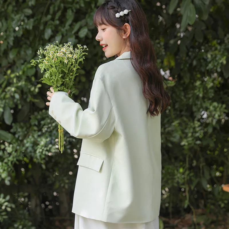 Slimming Embroidery Loose Fit Blazer
