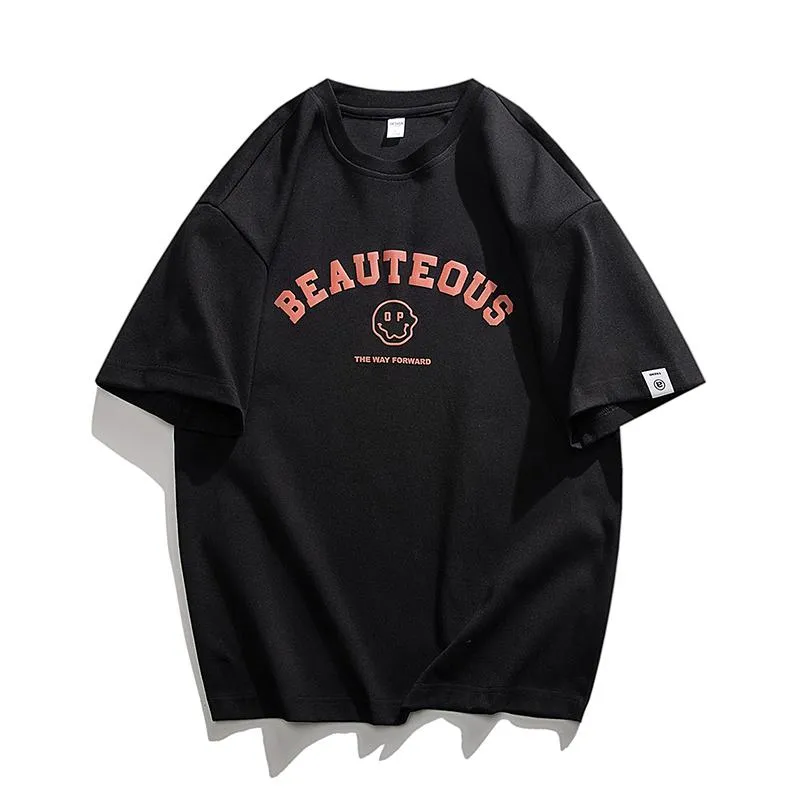 Soft Trendy Versatile Round Neck Print Short Sleeve Tee
