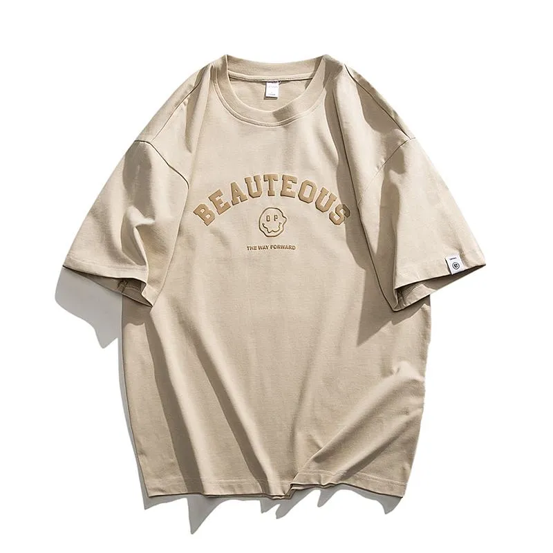Soft Trendy Versatile Round Neck Print Short Sleeve Tee