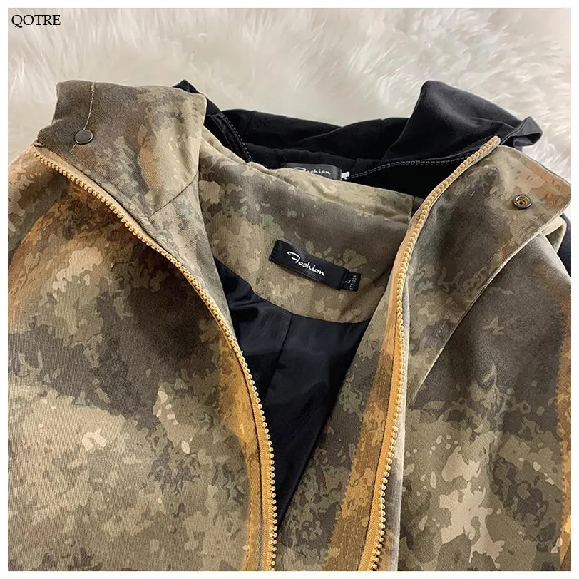 Stain-Resistant Workwear Style Camouflage Field Jacket