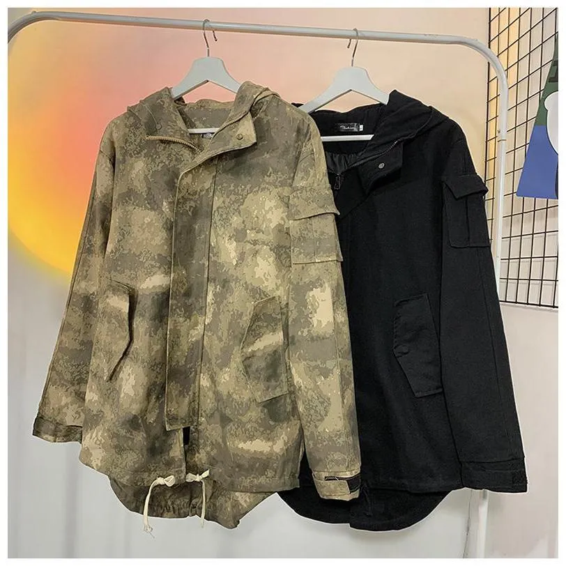Stain-Resistant Workwear Style Camouflage Field Jacket